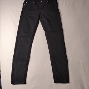 Zara Woman Black Skinny Jeans Denim High Rise Sz 6(28 In).